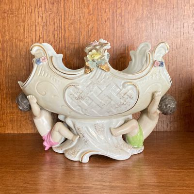 LOT 104: Vintage French / Victorian Style Hand Painted Decor - Silesia Germany Bowl and More
