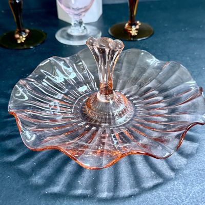 LOT 127: Fostoria Navarre Blue Stemmed Glasses and an Assortment of Other Color Glasses and More