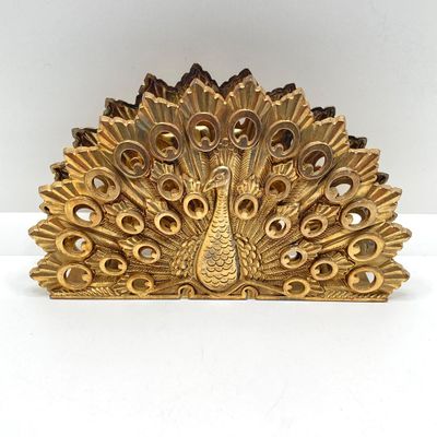 LOT 102: The Peacock Collection - Assorted Peacock Decor (Tracy Porter Serving Plate, Napkin Holder, Coalport Tea Cup / Saucer) and More
