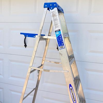 LOT 56: Pair of Werner Aluminum Step Ladders - 4 Foot and 6 Foot