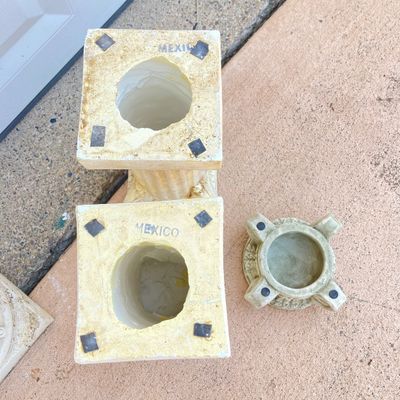 LOT 57: Collection of Pedestals - Stone, Ceramic and More