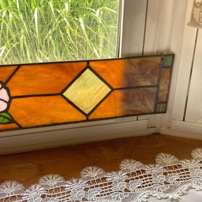 LOT 65: Stained Glass Wall / Window Art