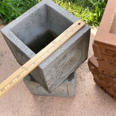LOT 73: Six Outdoor Concrete Planters
