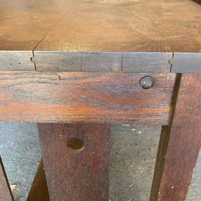 LOT 61: Antique / Vintage Mission Style Wood Table