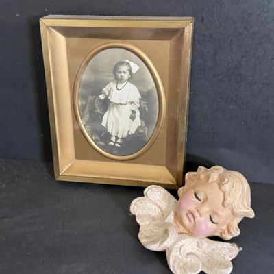 LOT 111: Collection of Framed Photographs of Victorian Children and Victorian Style Doll
