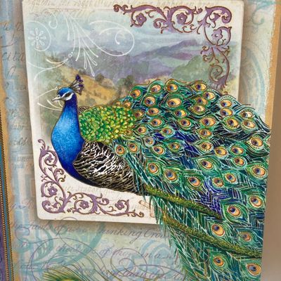 LOT 102: The Peacock Collection - Assorted Peacock Decor (Tracy Porter Serving Plate, Napkin Holder, Coalport Tea Cup / Saucer) and More
