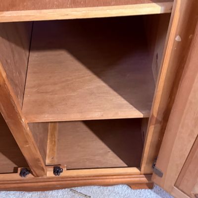 LOT 29: Wooden Wardrobe with Shelves