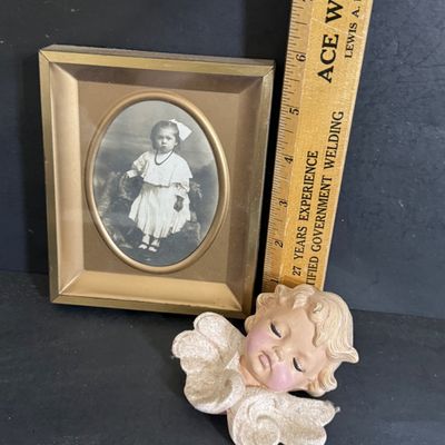 LOT 111: Collection of Framed Photographs of Victorian Children and Victorian Style Doll