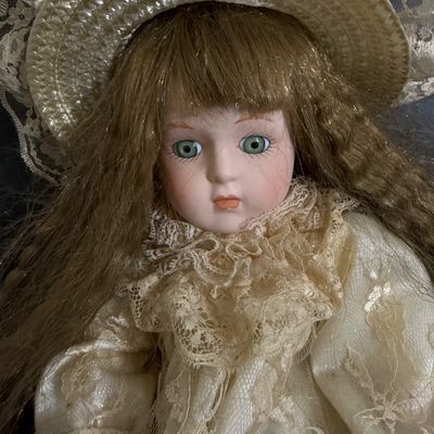 LOT 111: Collection of Framed Photographs of Victorian Children and Victorian Style Doll