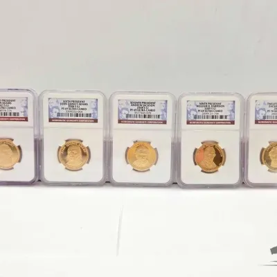 1596 5 graded presidential dollars