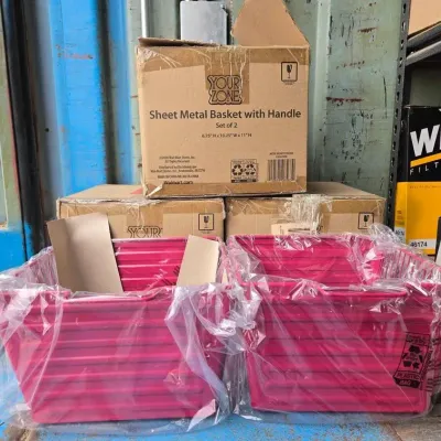 3004 6 sheet metal baskets with handle