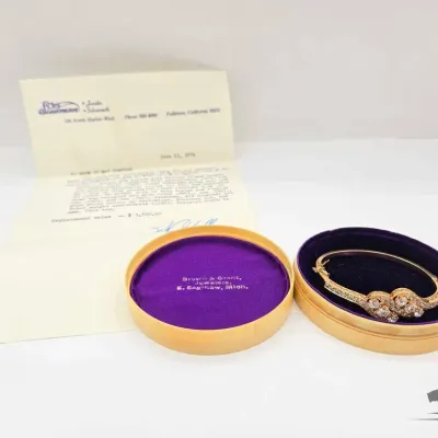 600 18kt gold bracelet with diamonds 12 6g