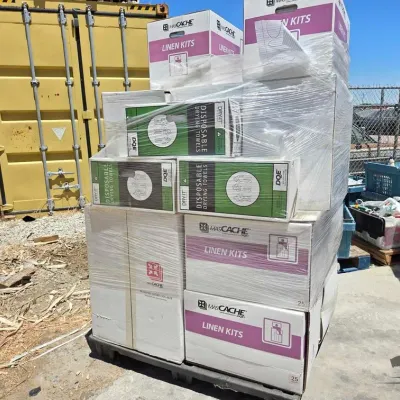 2700 linen kits and disposable towels
