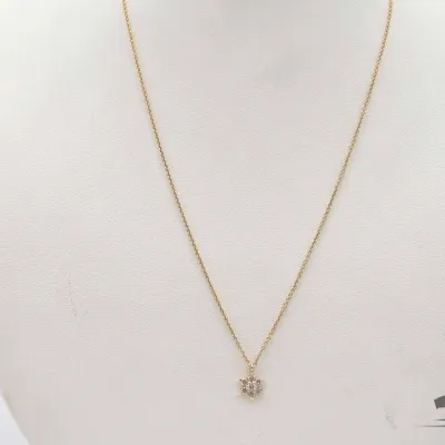 736 14kt gold necklace with diamonds 2 1g