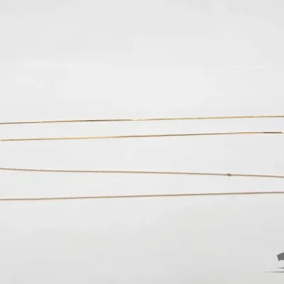 732 2 14kt gold chains 2 3g