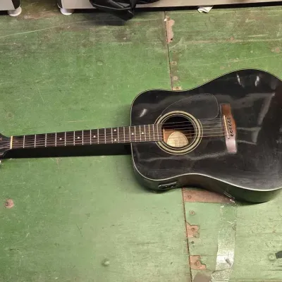 6098 fender black acoustic electric guitar