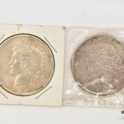 1302 1992 and 1923 silver peace dollars
