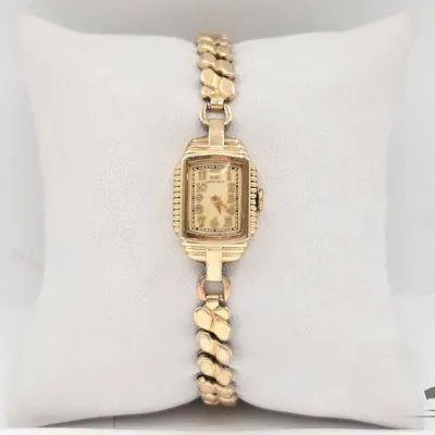 1101 10kt bezel hamilton watch