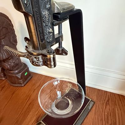 Vintners Reserve Grape-Motif Lever Wine Opener with Stand