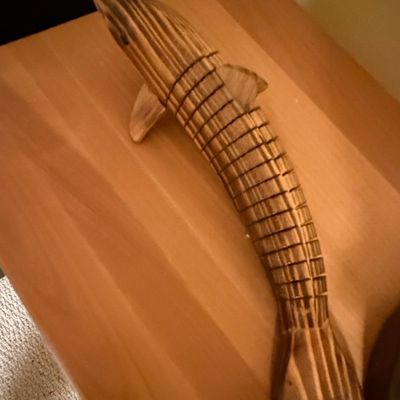 Vintage Articulated Wooden Dolphin