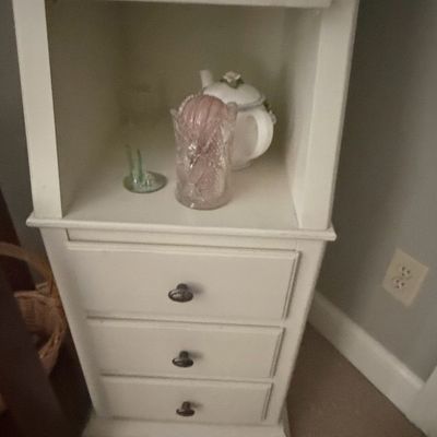 Vintage Painted Telephone Stand with Chalkboard
