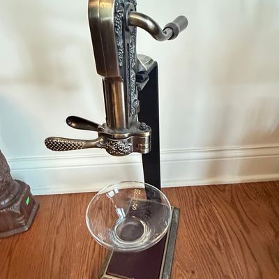 Vintners Reserve Grape-Motif Lever Wine Opener with Stand