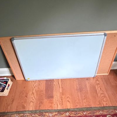 Combination Magnetic Whiteboard and Cork Bulletin Board