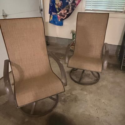 Patio Sling Swivel Rocker Chairs