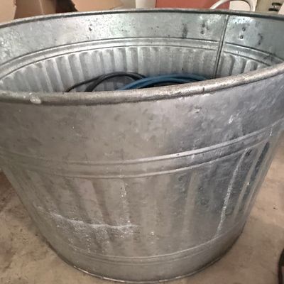 Vintage Galvanized Steel Wash Tub