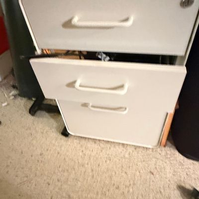Poppin Stow 3-Drawer Mobile File Cabinet, White