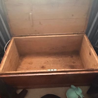 Antique Primitive Pine Blanket Chest