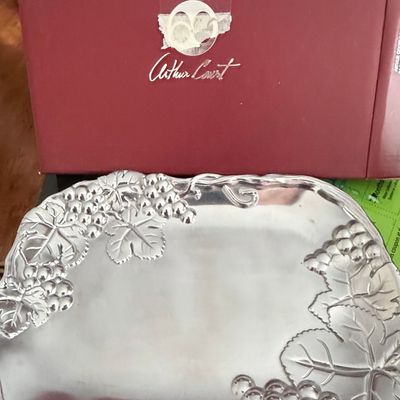 Arthur Court Grapevine Rectangular Serving Tray with Box