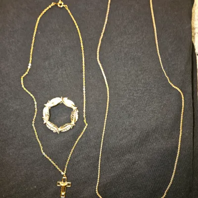 Vintage Gold Necklace and Brooch Jewelry Lot | Beautiful Pieces