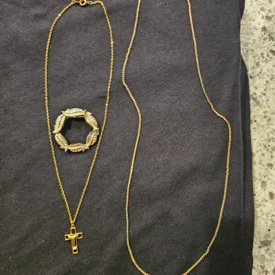 Vintage Gold Necklace and Brooch Jewelry Lot | Beautiful Pieces