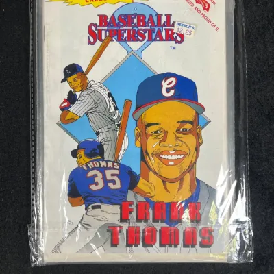 Baseball Superstars #11 comic book featuring Frank Thomas, published by Revolutionary Comics in November 1992, preserved in a protective...
