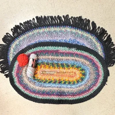 Handmade Crochet Accent Rugs and Yarn