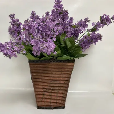 Lavender Floral Arrangement In Wicker Basket