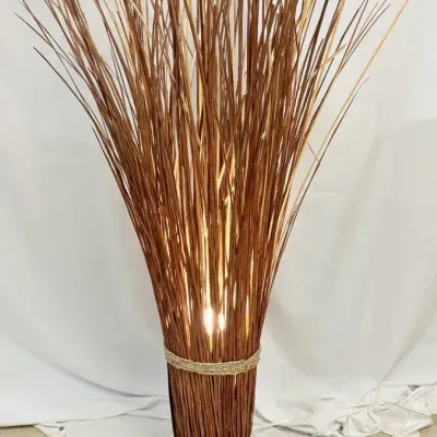 Rustic Twig Floor Lamp with Natural Rope Accents