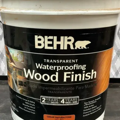 BEHR Transparent Waterproofing Wood Finish Cedar Natural