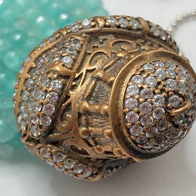 LOT 241: Vintage Pendant Collection - Beaded Tassel, Hearts, Faceted and More