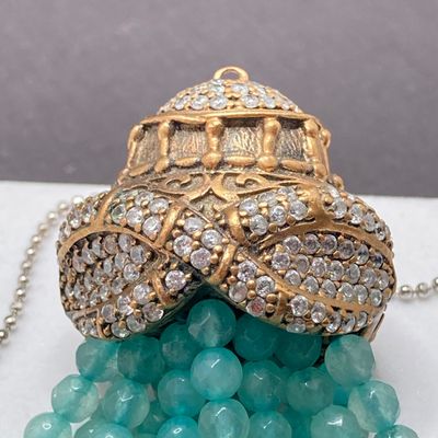 LOT 241: Vintage Pendant Collection - Beaded Tassel, Hearts, Faceted and More