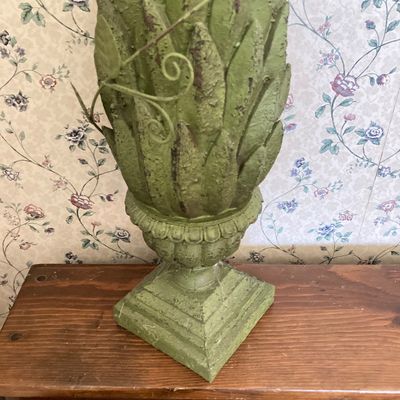 LOT 231: Home Decor - Decorative Wall Scones, Mirror, Urn Style Planter and More