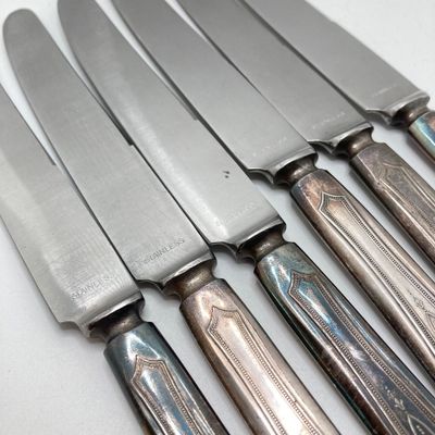 LOT 311: Peerless Silver-Plated Flatware with Storage Cloths - 60pcs