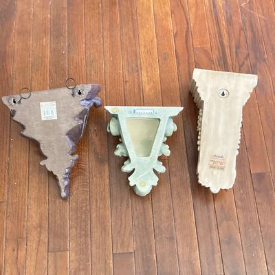 LOT 231: Home Decor - Decorative Wall Scones, Mirror, Urn Style Planter and More