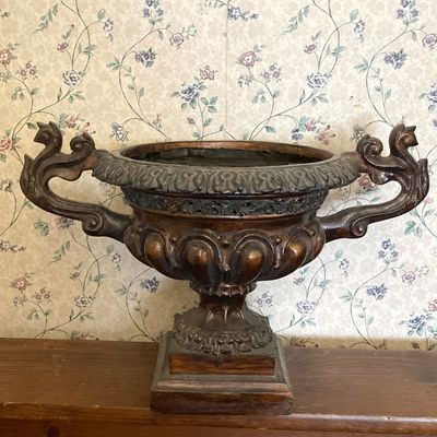 LOT 231: Home Decor - Decorative Wall Scones, Mirror, Urn Style Planter and More