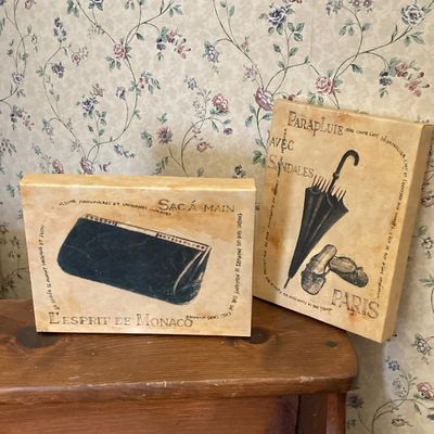 LOT 228: Home Decor Collection - Retro Style Phone, Wall Decor and Throw Pillows