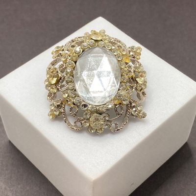 LOT 243: Three Rhinestone / Stone Brooch / Pin Collection - Art and More