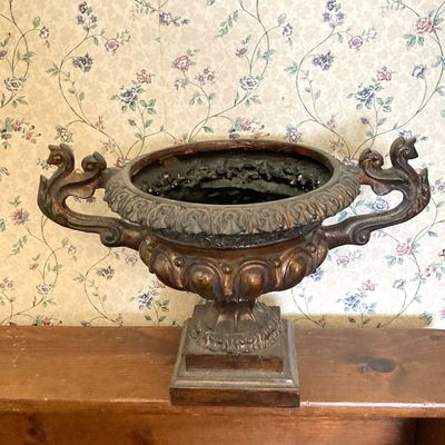 LOT 231: Home Decor - Decorative Wall Scones, Mirror, Urn Style Planter and More