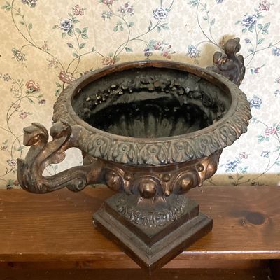 LOT 231: Home Decor - Decorative Wall Scones, Mirror, Urn Style Planter and More