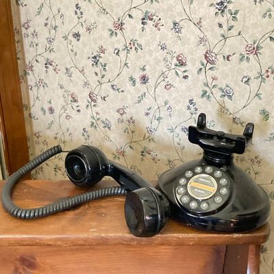 LOT 228: Home Decor Collection - Retro Style Phone, Wall Decor and Throw Pillows